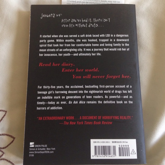 "Go ask Alice" book - Picture 3 of 3