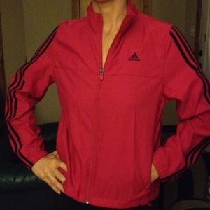 Red Adidas wind jacket