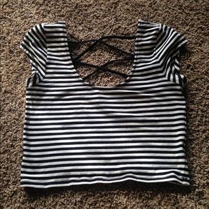 Striped F21 Crop Top
