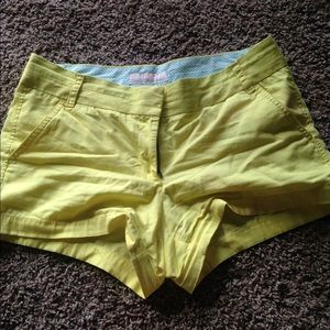 Canary Yellow J Crew shorts