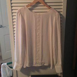 Loft long sleeve cream blouse.. Worn once
