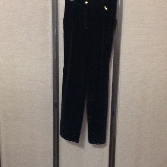 St. John sport black shimmer velvet pants