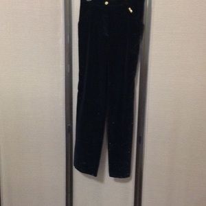 St. John sport black shimmer velvet pants
