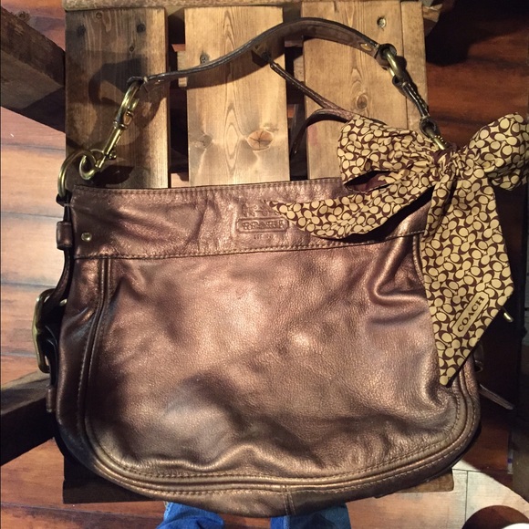 Authentic leather coach purse