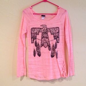 Pastel pink printed top