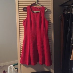 Gorgeous red tweed banana republic dress