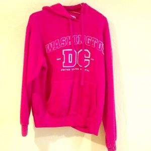 Hit pink pullover hoodie