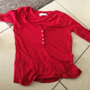 Red long sleeve Abercrombie