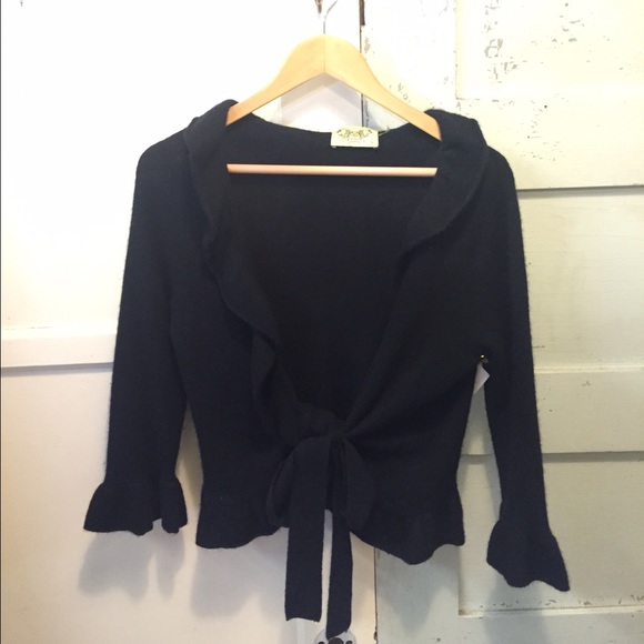 Juicy Couture tie front cashmere sweater