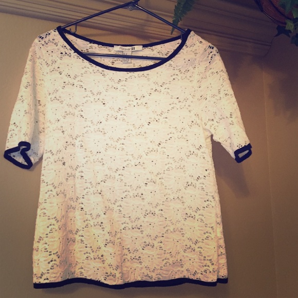 Forever 21 White Lace Blouse