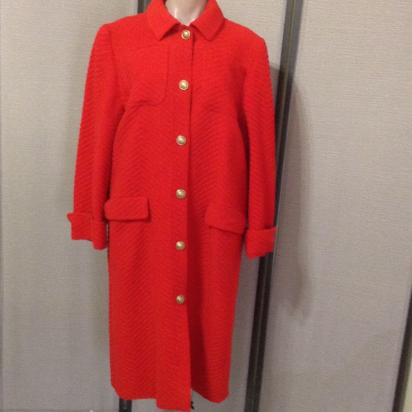 VALENTINO red womens coat