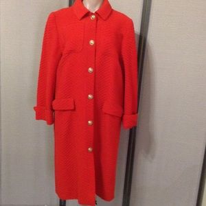 VALENTINO red womens coat