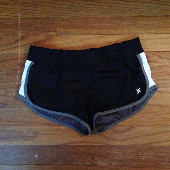 black sports shorts