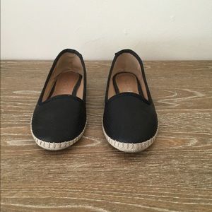 Black Leather Slide ons