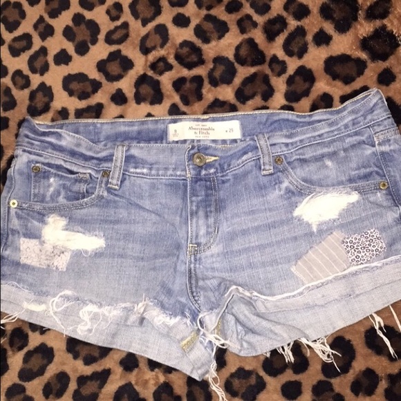 Abercrombie distressed Jean shorts
