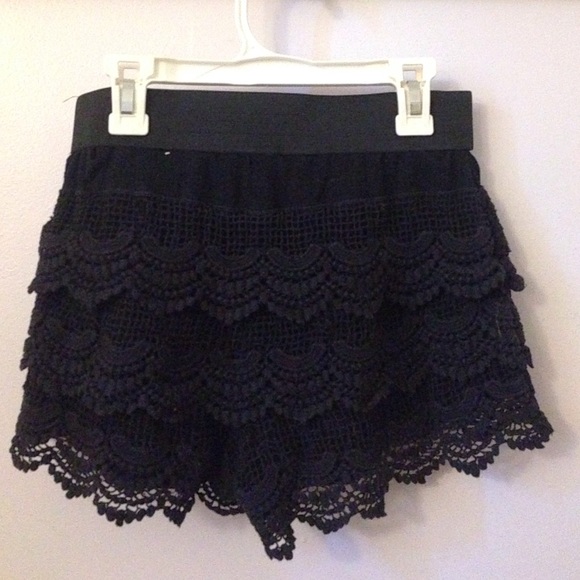 black lacey shorts