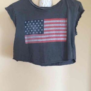 Brandy Melville Alien Flag Crop Top