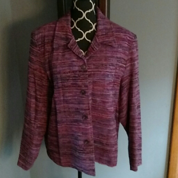 Coldwater creek pink stripe jacket