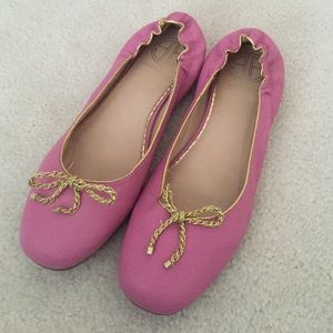 Pink and gold Lilly Pulitzer ballet flats