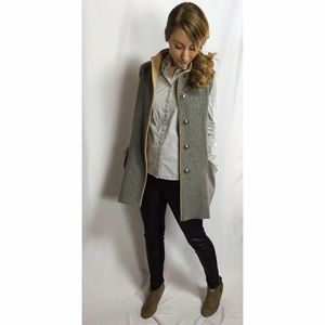 One of a kind.Vintage restyled sleeveless coat.