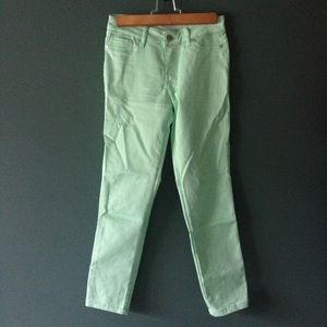 Express mint stretch ankle cropped pants