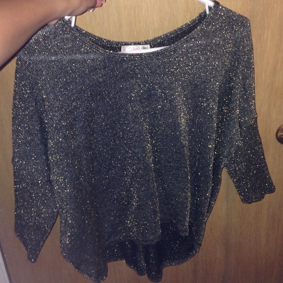 Agaci black and gold sparkelysweater