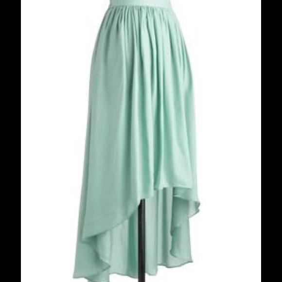 Midi Hi-Low Skirt, Seafoam, XS - Picture 2 of 3
