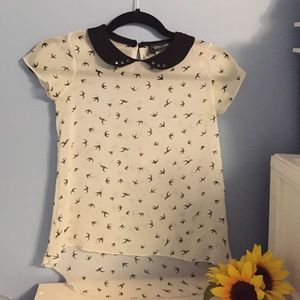 High-low sheer blouse