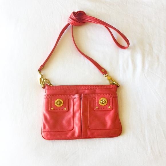 Marc by Marc Jacobs pink leather cross body bag