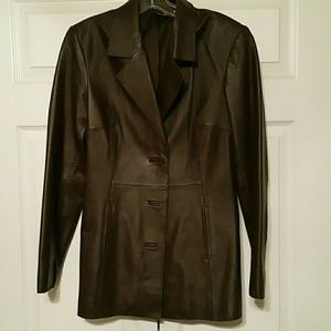 NWOT Brown  Genuine leather Jacket