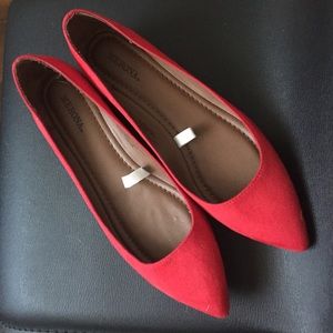 Red Pointy-Toe Shoes NWOT