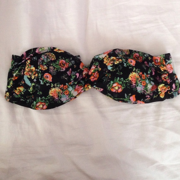 flower bandeau bikini top