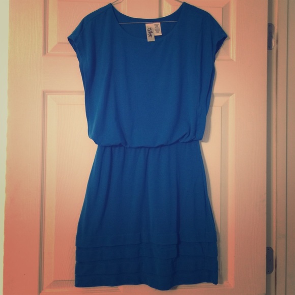 Blue comfy casual dress
