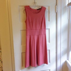 Sweet pink knit fit and flare dress