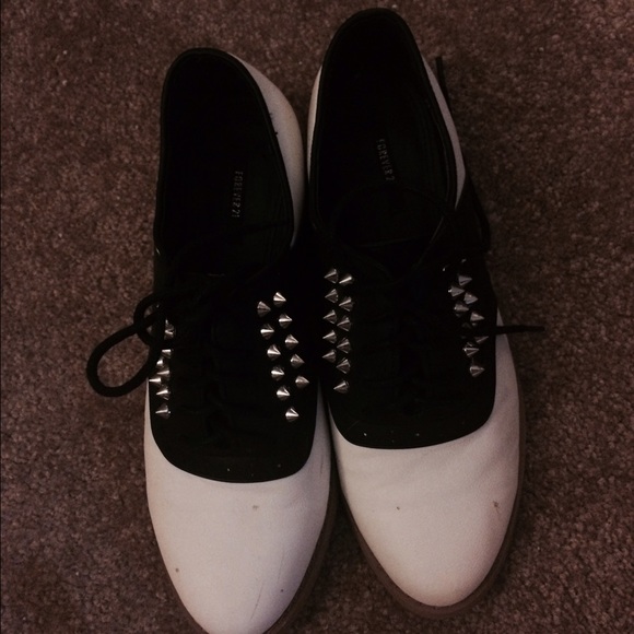 Saddle shoes with studs size 8 SOLD