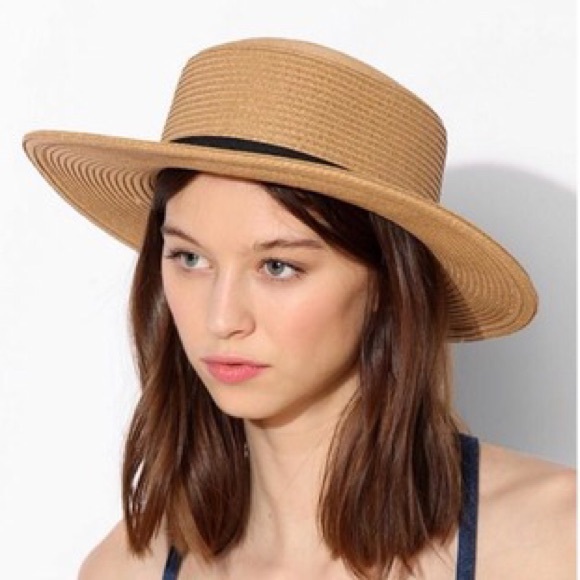Straw boater hat