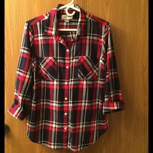 Red & Blue Flannel Shirt
