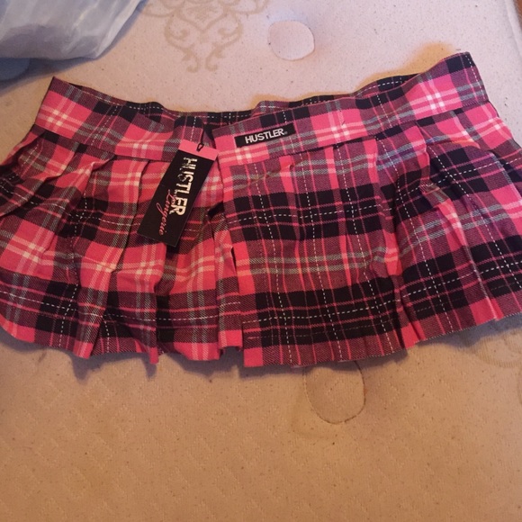 Hustler pink very short skirt lingerie