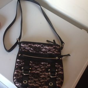 Light Purple Lace Over The Shoulder Purse