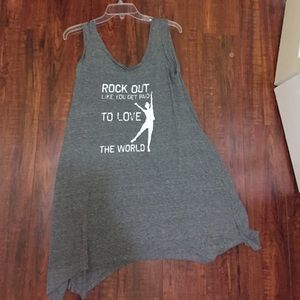 Rock out to love -Super soft T grey tunic