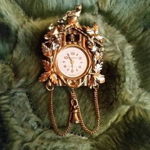 Vintage Taylorette Watch Pin Cuckoo Clock