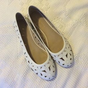Sweet white flowered flats