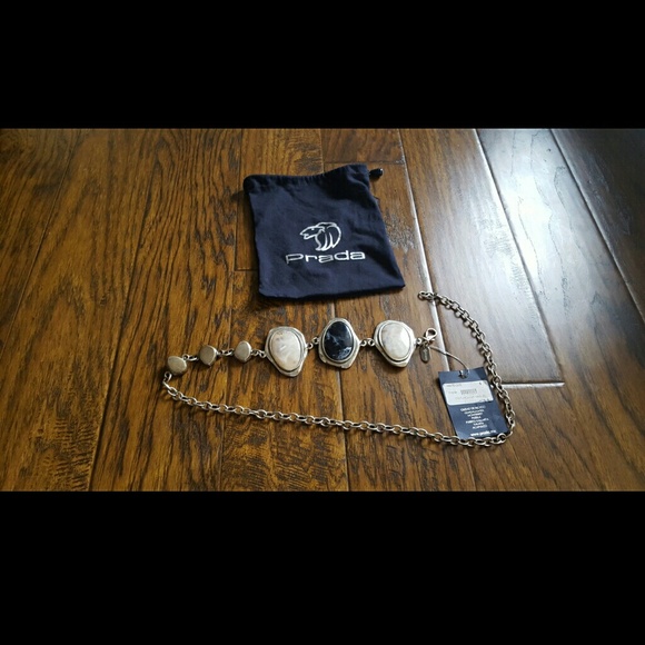 Beautiful Prada stone chain belt