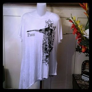 🌹SALE🌹BENAL ASYMMETRICAL PARIS TSHIRT 3X