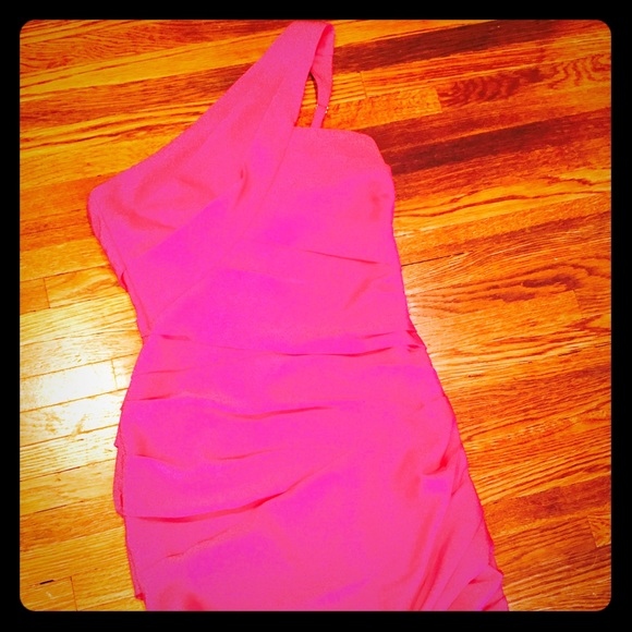 BCBG pink bodycon cocktail dress!