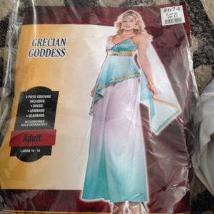 Grecian goddess Halloween costume with accessories