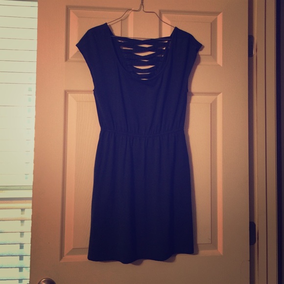 Navy blue nice waist fit dress!