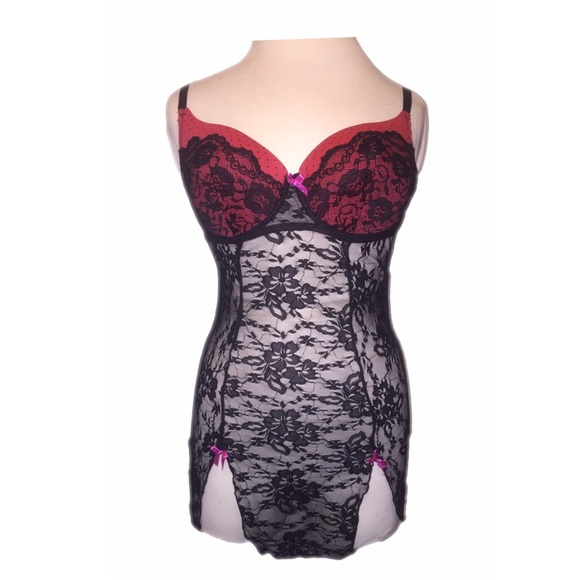 2PC LINGERIE LACE DRESS,G-STRING SET PLUS SIZE 3X