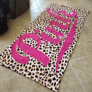 PINK leopard towel