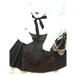 Little Black leather skirt.